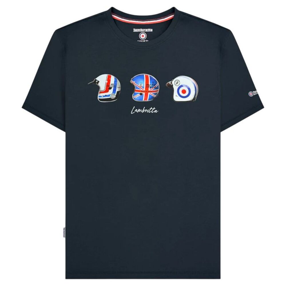 Lambretta Mens SS25 Helmet T-Shirt / Navy
